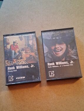 Hank Williams Jr. Cassette Tapes — Strong Stuff & Greatest Hits